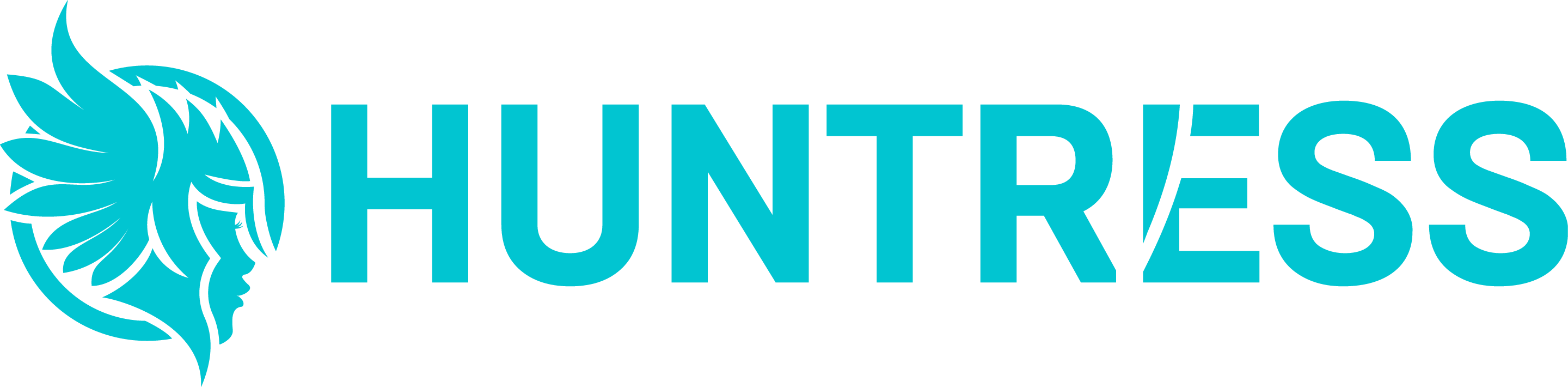 Huntress Logo - Wide (teal, large)